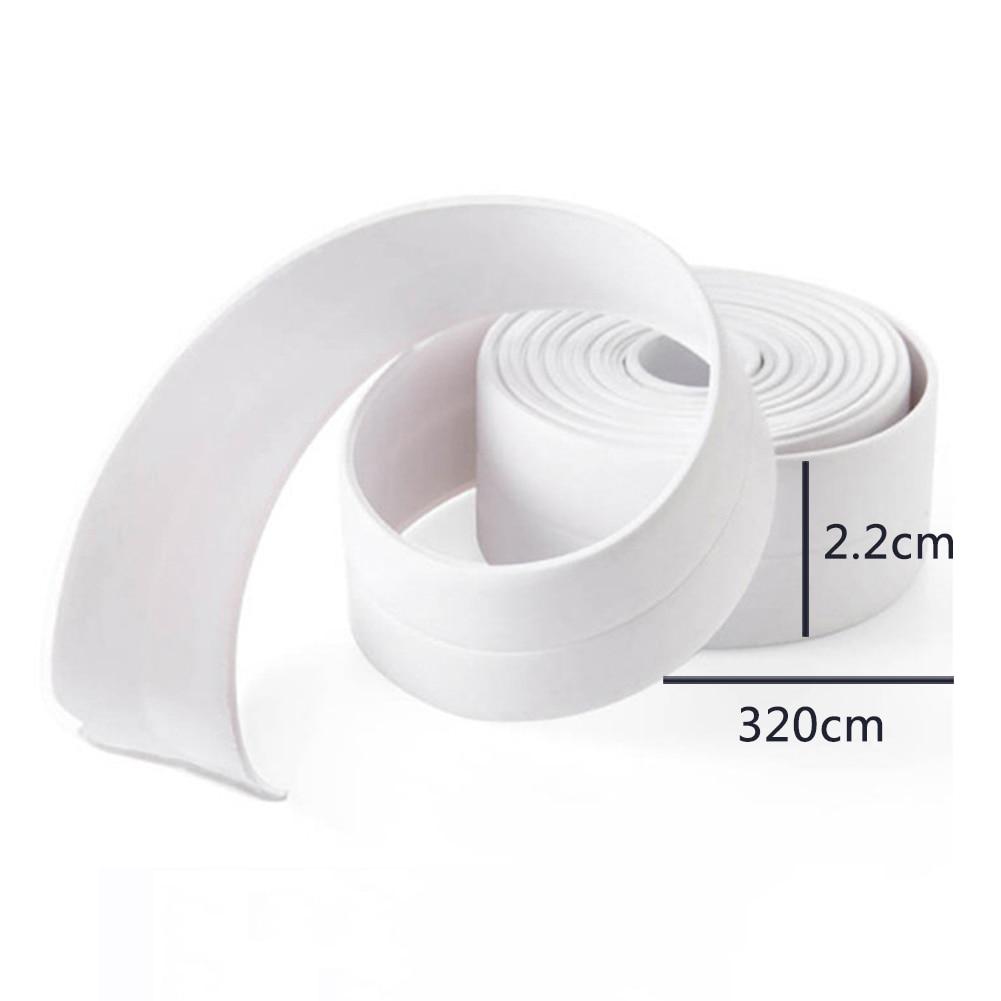 2.2cmX3.2m Kitchen Caulk Tape Sealant Strip Self Adhesive Waterproof/Mildewproof/Cockroach Prevention Tape for Sink Stove