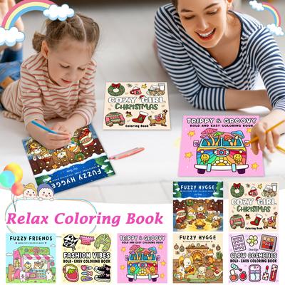 Coloring Book For Adults And Teens Featuring Adorable Creepy Creatures In Cozy Moments For Relaxation