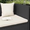 vidaXL Garten-Sofabett mit Kissen Poly Rattan Schwarz