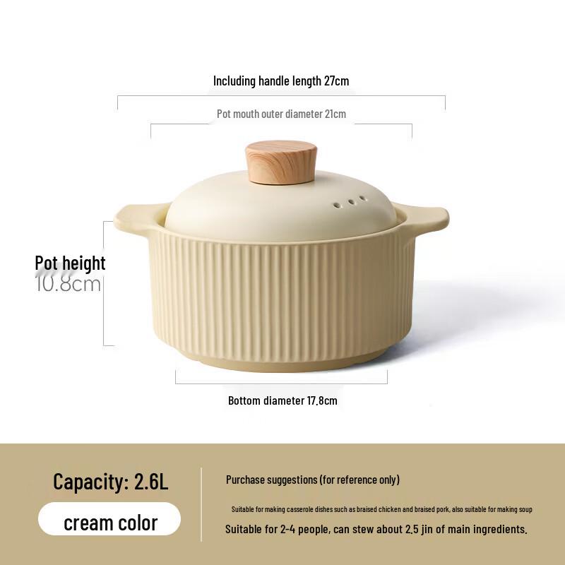 De'ouxingguang Ceramic Stew Pot