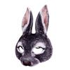 Painted Rabbit Mask Half Face Cosplay Costumes Unisex Props Animal Party Masquerade Halloween Accessories