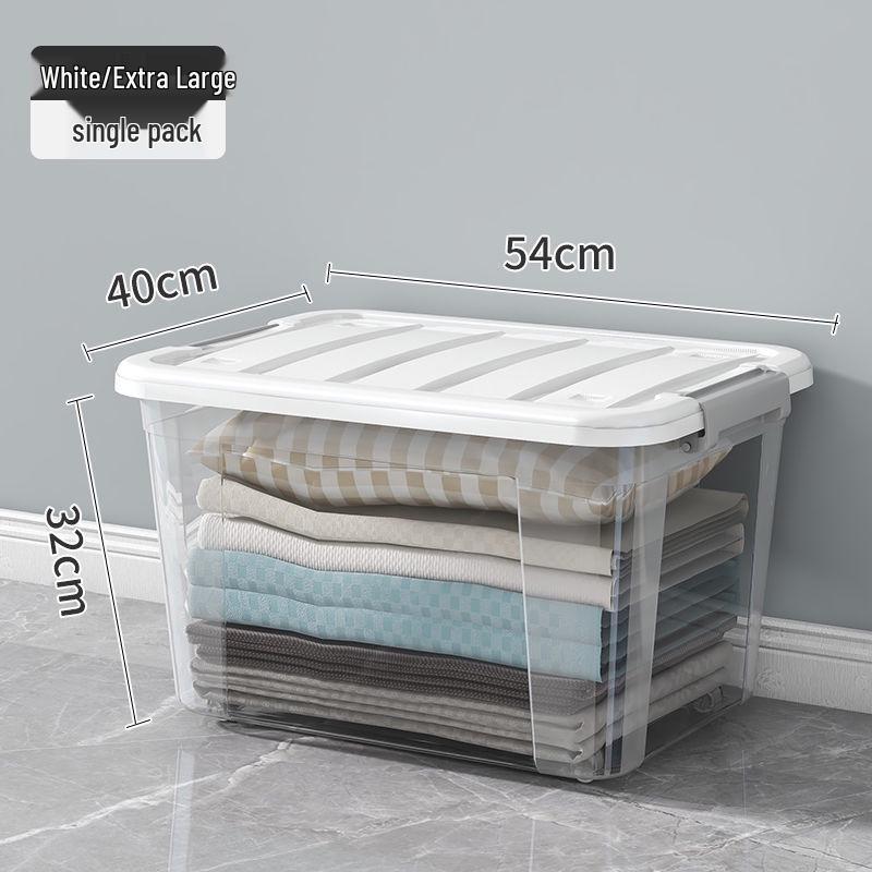 Large Transparent Storage Bin for Toys, Clothes, and Snacks