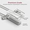 2pcs Stainless Steel I Love You More Necklaces Puzzle Heart Lock Key Pendant  Valentine Day Gift