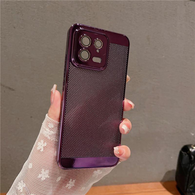 

Чехол для ПК с полным покрытием и рассеиванием тепла, с пленкой для объектива для Xiaomi 14 13 13T 12 12x 12s Ultra, защитная задняя крышка For Xiaomi 14 Pro темно-фиолетового