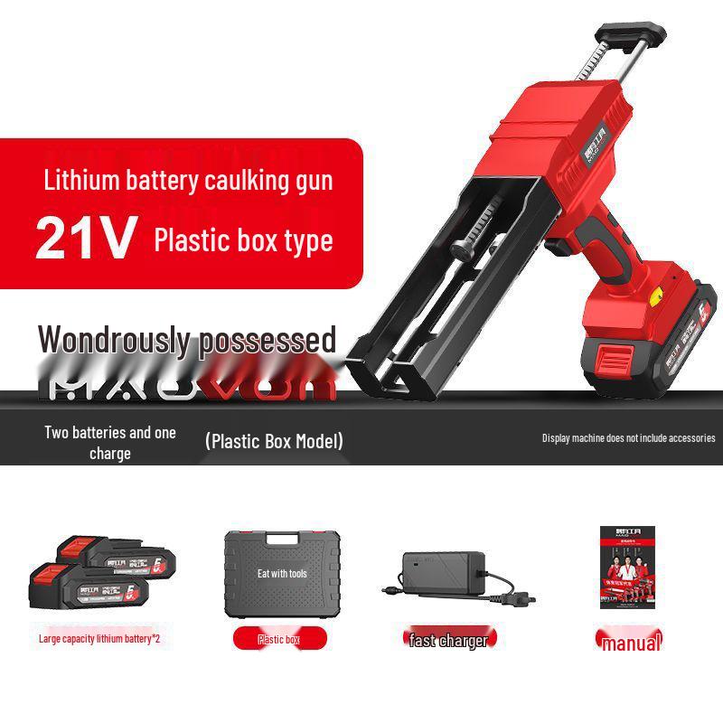 Elektryczny pistolet do fugowania z podwójną tubą i zestaw do czyszczenia płytek