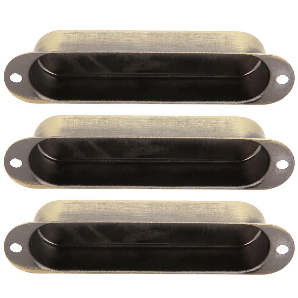 3Pcs Closed Pickup Cover Single No Hole Brass Instrument Guitar Musical AccessoriesBronze