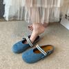 Thick-soled small fragrant Birkenstock shoes bag head half slippers women's outer wear 2025 new summer one pedal Mary Jane cool slippers