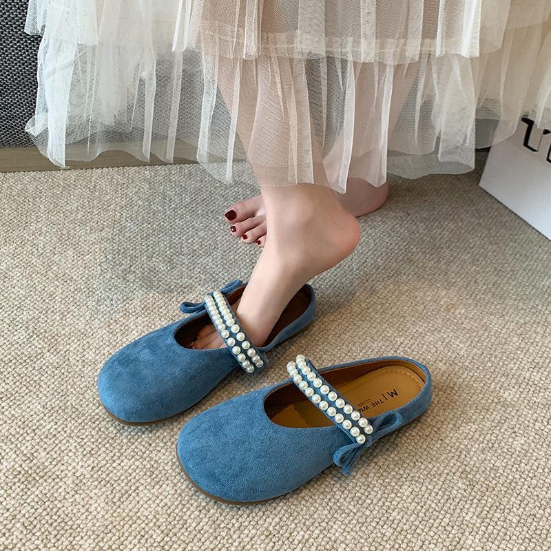 Thick-soled small fragrant Birkenstock shoes bag head half slippers women's outer wear 2025 new summer one pedal Mary Jane cool slippers