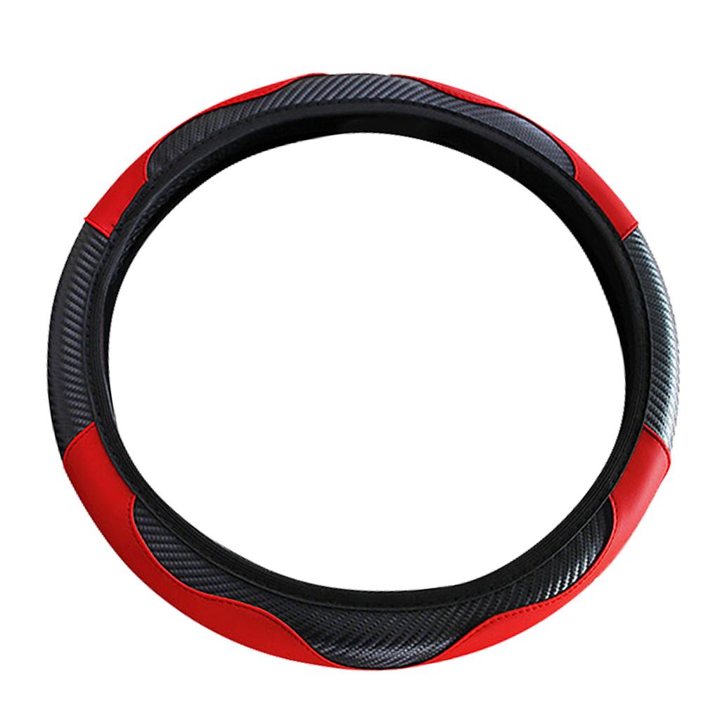 38CM Steering Wheel Cover Carbon Elastic Handle Sleeve Non Slip Steering Wheel Cover for Car