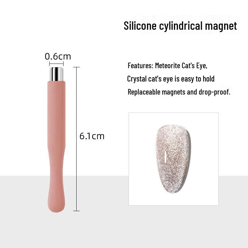 Multifunktionaler Katzenaugen-Nagelkunst-Magnet: Starker zylindrischer Magnet für ausgefallene Blitzeffekte.