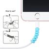 10 Stück Kabel Schutzhülle Silikon Spulwickler für IPhone 13 Samsung S21 Xiaomi Poco Ladekabel Kabel Schnur Organizer Clip