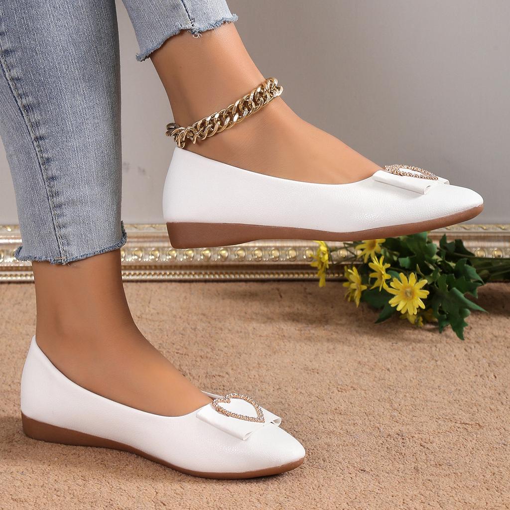 Flache Einzel-Schuhe 22 neue beliebte Modelle flache spitze Schuhe große Größe Doudou Lederschuhe