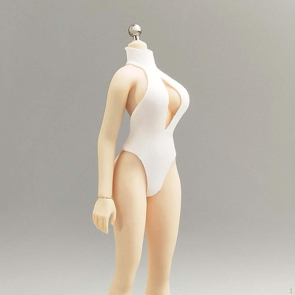1/12 Actionfigur Kleidung Anziehen Damen Badeanzug Jumpsuit Lässig Mini Kostüm Puppe für 6