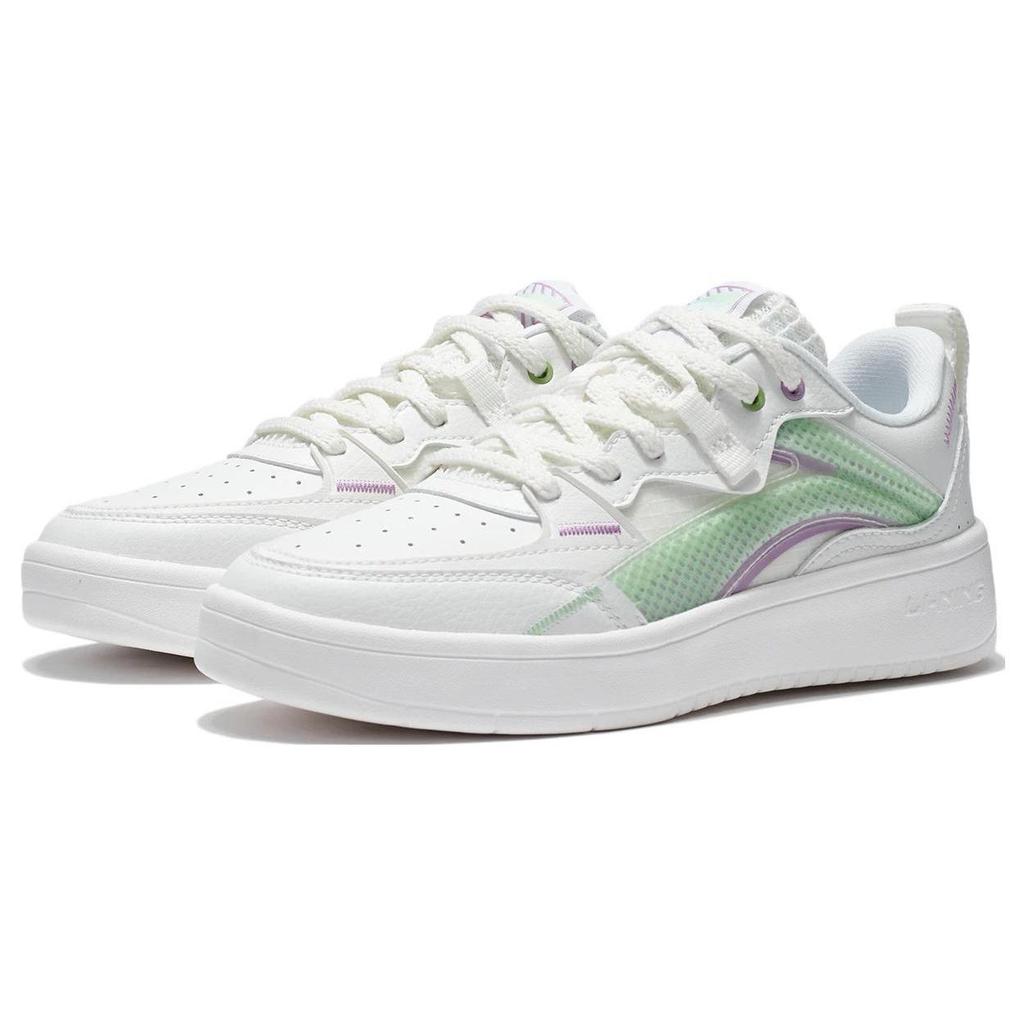 Li Ning Xun Star Xuan Star Textile, Synthetic Leather Cushioning, Wear Resistant Low top Skateboard Shoes Women's AGCS086-3