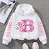 Stitch Hoodies Angel Letter A B C D E F Children Pullover Kid Casual Clothes Anime Kids Sweatshirts for Girl Boy Cartoons Tops