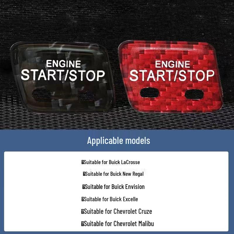 Real Carbon Fiber One-Button Start Ignition Decal for BMW, Mercedes-Benz, Volkswagen, Toyota, Nissan, Honda, Suzuki