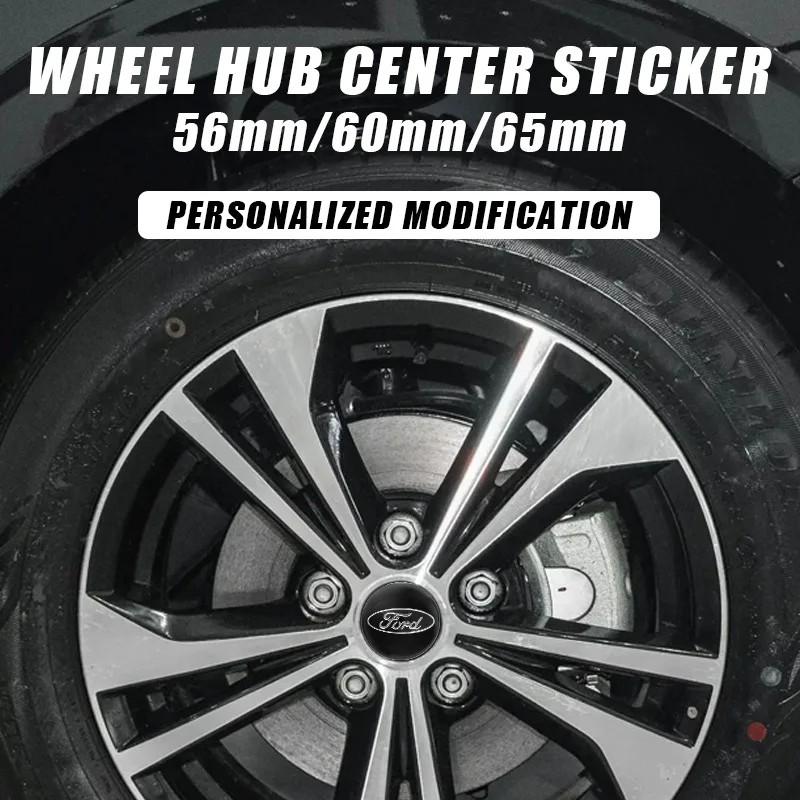 4pcs 56/60/65mm Car Styling Wheel Hub Center Caps Stickers Badge Emblem Decal For Ford Focus 2 3 Mk2 4 Fiesta Mondeo Ranger Kuga