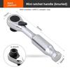 Chiave a cricchetto doppia testa 1/4" Cricchetto rapido Set di chiavi a bussola doppie mini Attrezzi manuali per officina biciclette