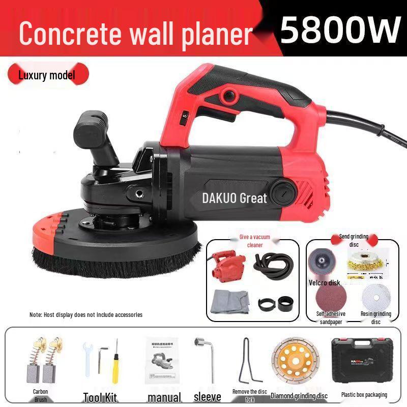 Electric Cement Floor Grinder with Grinding Discs – Wall Scraper & Putty Planer