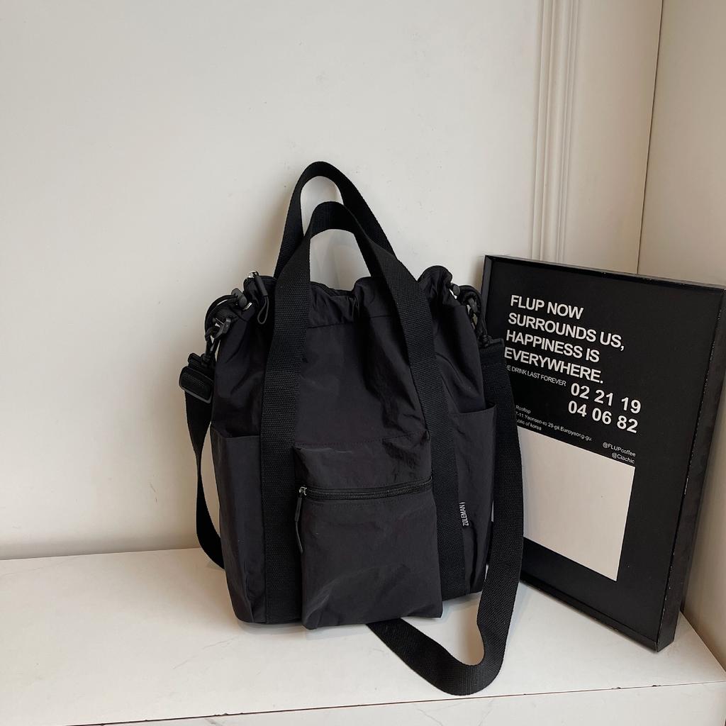 Schoolbag New Tooling Wind Backpack Women's Shoulder One Shoulder Crossbody Large Capacity Handbag Commuter Versatile Simple Three-purpose Bag