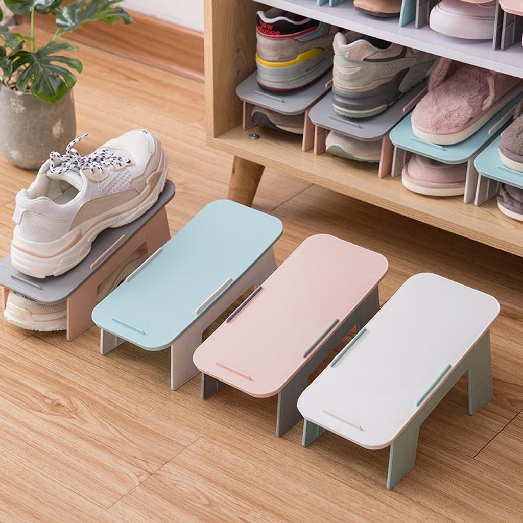 Foldable Shoe Organizer Shoe Slots Organizer Shoes Slots Space Saver Double Deck Rack Holder For Closet Organization