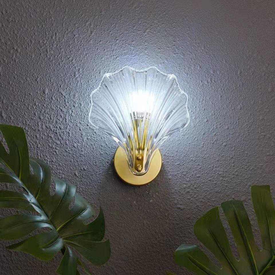 Italian Glass Wall Light for Master Bedroom, Bedside, Stairway, or Living Room Aisle.