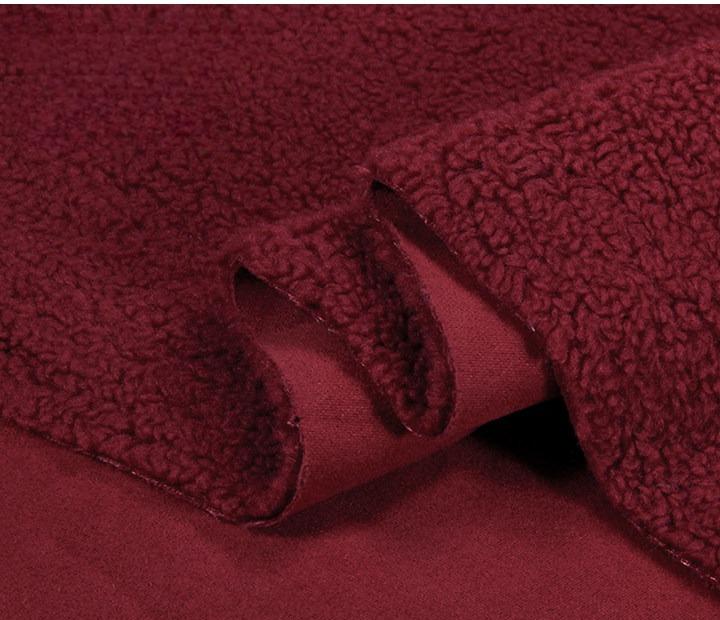 Suede Velvet Composite Lamb Wool Fabric Winter Thickening Warm for Diy Sewing Clothing  Wholesale Cloth
