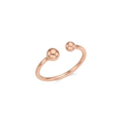 Tirr Lirr Hug Dubbele Bal Zilver Roze Ring TRSSVP13649M-S
