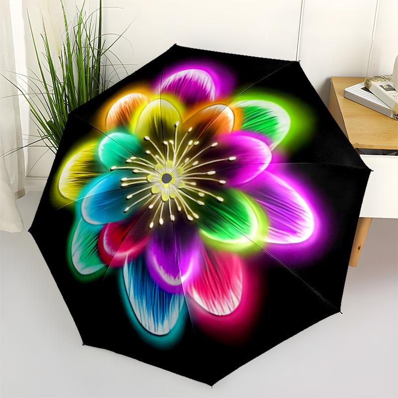 

1pc Floral Mandala Automatic Opening/Closing Umbrella with Operation & Windproof Canopy - Folding Design, Holiday Gift yy260225174