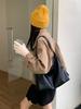 Simple Vintage Solid Color PU Leather Women's Shoulder Bags Versatile Large Capacity Ladies Crossbody Bag Casual Female Handbags