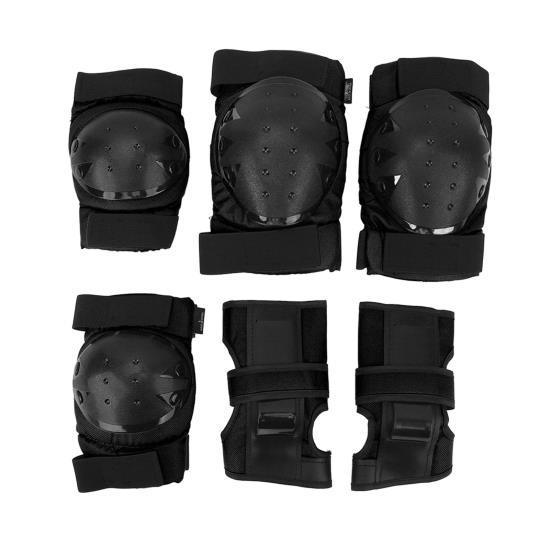 

6pcs Knee Pads Protective Kit PP Sponge Oxford Cloth Elbow Palm Pad for Skating Cycling Black Black
