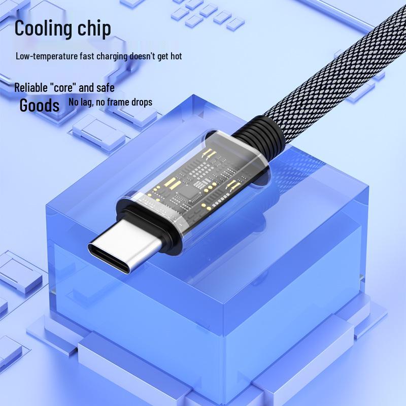 High-Speed 100W Detachable Braided Multi-Device Charging Cable