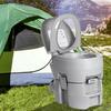 Outdoor Portable Toilet Camping Load 200kg Adult Children Mobile Toilet Camping Toilet For Home Hospital Travel Boat Grey 20L