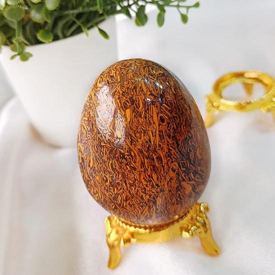 Healing Mariam Jasper Crystal Eggs Polished Gemstone Crystals Mariam Jasper Stone Egg with Stand for Decorative Crystal At Home Décor