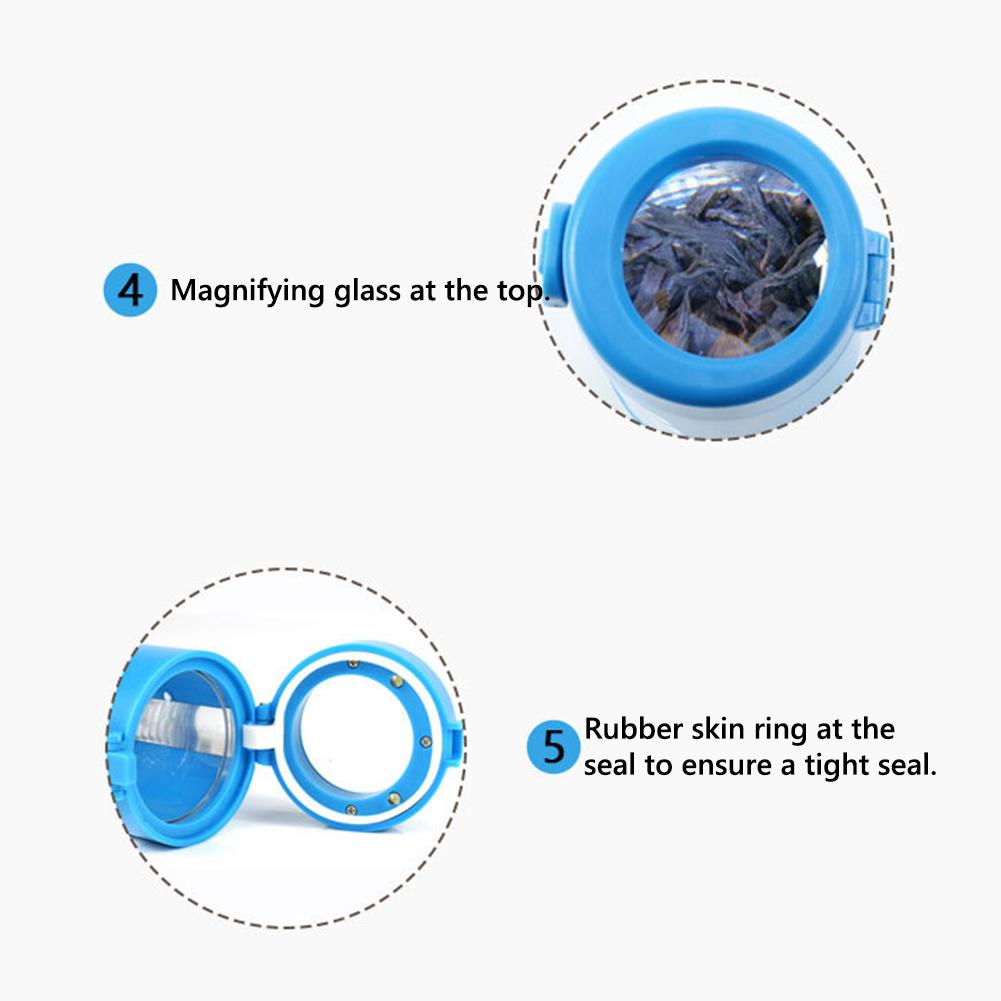 USB Rechargeable LED Lights Herb Container 50ml Moisture Proof Stash Jar with Magnifying Lid for Spices and Herbs