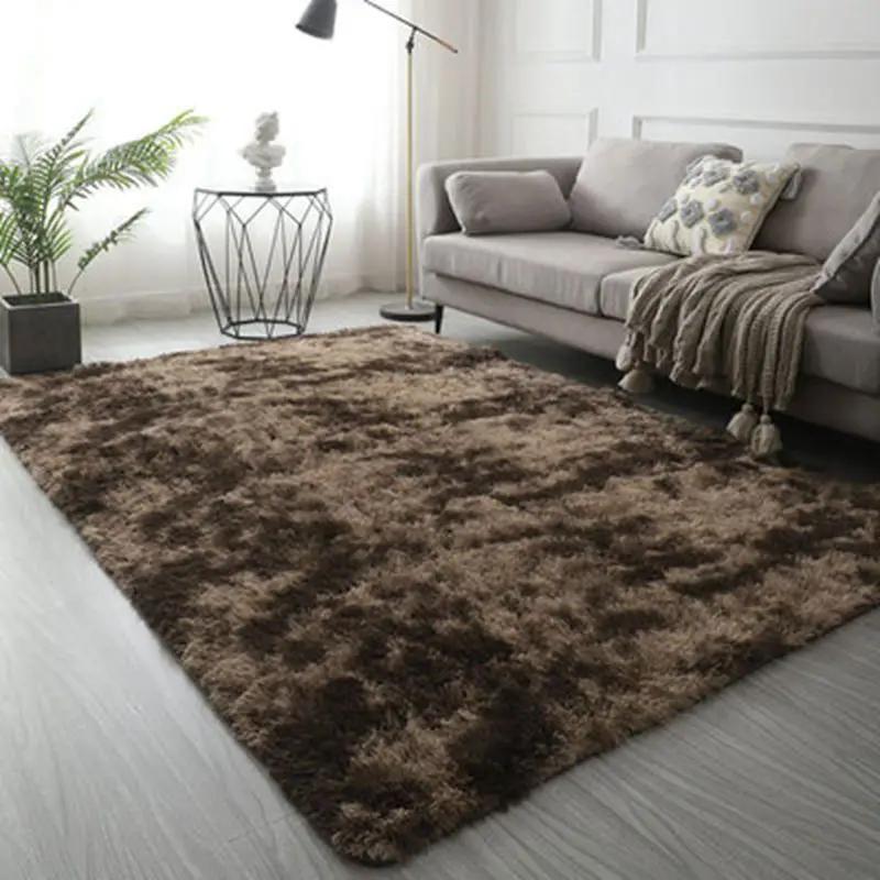 

Super Soft Winter Warm Thick Carpets For Living Room Plush Rug Children Bed Room Fluffy Floor Home Decor Shaggy Mat Velvet Rug 400mm x 600mm темно-коричневого