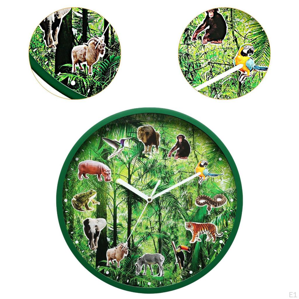 Animal Clock with 12 Different Sounds Lightweight Accessory Decorative Battery Operated