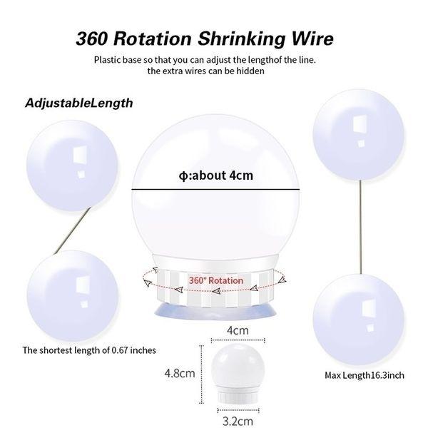 CanLing LED 12V Makeup Mirror Light Bulb Hollywood Vanity Lights Stepless Dimmable Wall Lamp 6 10 14Bulbs Kit for Dressing Table