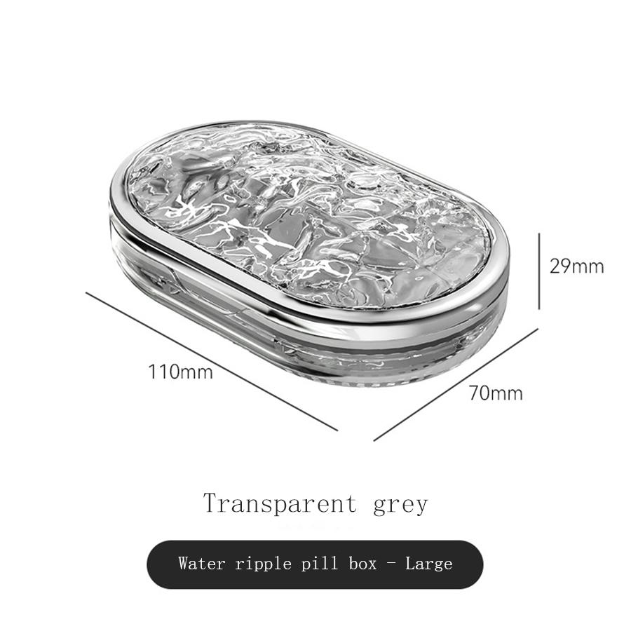 Water Ripple Pill Box Small Pill Box Daily Pill Box Organizer Travel Pill Container 4/6 Compartment Pill Holder Mini Pill Box