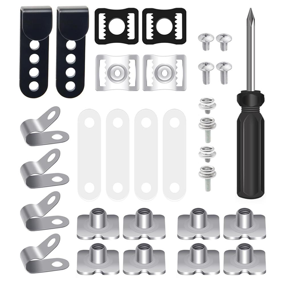 31Pcs Football Helmet Repair Kit Screws Nuts Gaskets Clips Screwdriver Hockey Helmet Replacement Parts Sports Helmet Repair Kit