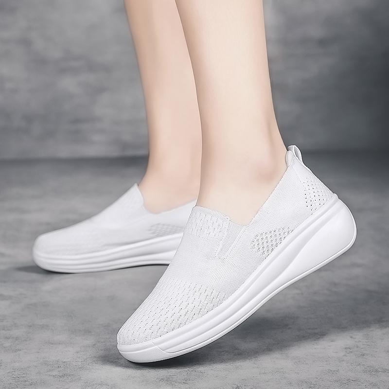 Pantofi de damă cu toc pană, pantofi ocazional de mers, respirabil, vară, fete, studenți, încălțăminte pentru timp liber