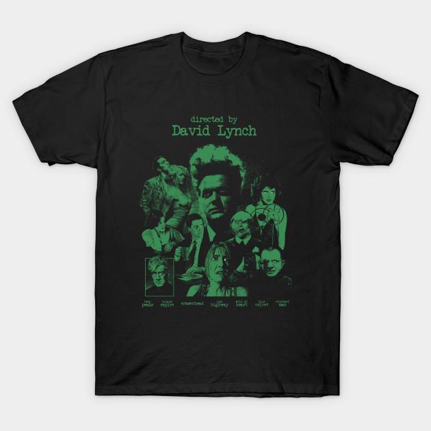 Men Black Print T-shirt Directed By David Lynch No-Cut Transfer Paper Print Cotton Tshirt 3XL чёрный