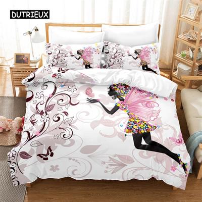 Cartoon Girl Bedding Set Duvet Cover Set 3d Bedding Digital Printing Bed Linen Queen Size Bed Set  Fashion Design