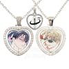 Low Tide In Twilight Necklace Taeju YEO Euihyun KIM Glass Heart Pendant Double Sided Necklace 360 Degree Rotation Jewelry Gift
