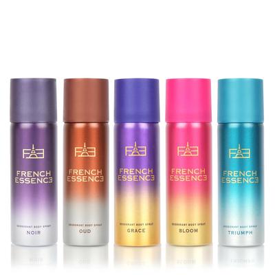 French Essence Deodorant Body Spray Combo For Men & Women Pack Of 5 X 50ml - 1.7 Fl.oz. Each