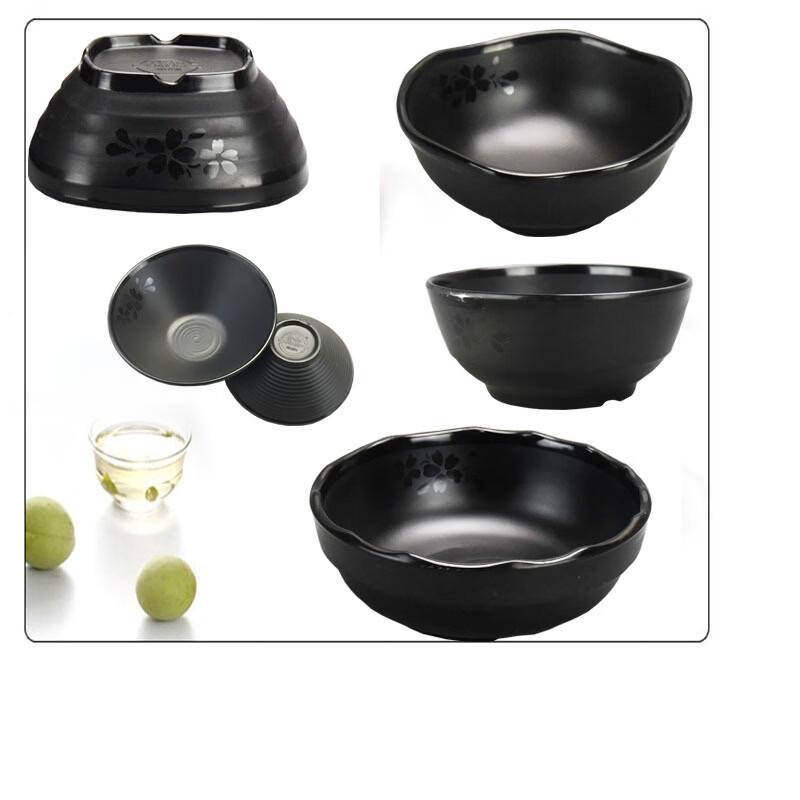 Dajujiang A5 Black Frosted Melamine Restaurant Bowl