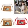 Cute Cartoon Animal Design Plush Shoulder Bag For Boys And Girls With Breathable Fabric