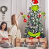 4PCChristmas Decorations For Tree - Funny Christmas Tree Ornament Thief Stole Tree Topper Head Arms And Legs For Holiday Xmas Home Party Decorations