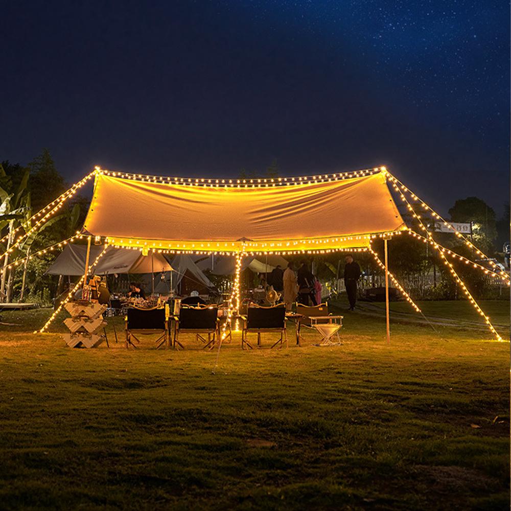 Lichterketten Campinglampe Outdoor Kristallkugel Lichter Wasserdichtes USB-betriebenes Terrassenlicht für Campingzelt