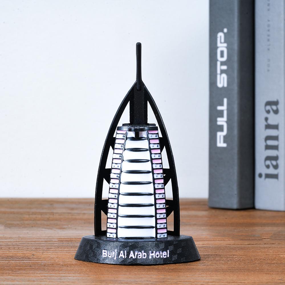 Dubai Landmark Sailboat Hotel Model Tourist Souvenir розовый